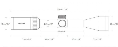 Luneta Hawke Vantage 4x32 Mil-dot, 25,4 mm