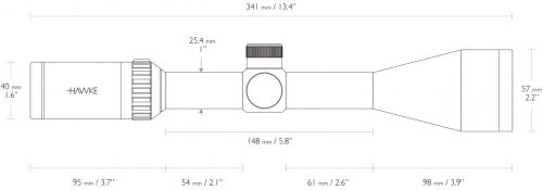 Luneta Hawke Vantage 4-12x50 30/30