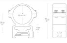 Inele Hawke 30 mm inalte Weaver