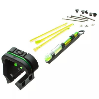 Catare cu fibra optica pentru arme de vanatoare cu sina ventilata HiViz TriViz Combo