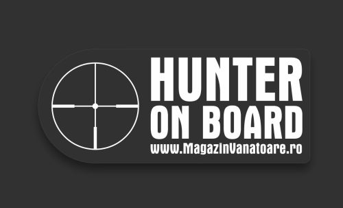 Sticker autocolant Hunter On Board, alb